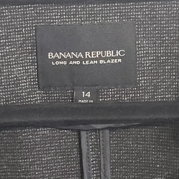 Banana Republic Womens Long and Lean Blazer Sz 14 - Picture 2 of 6